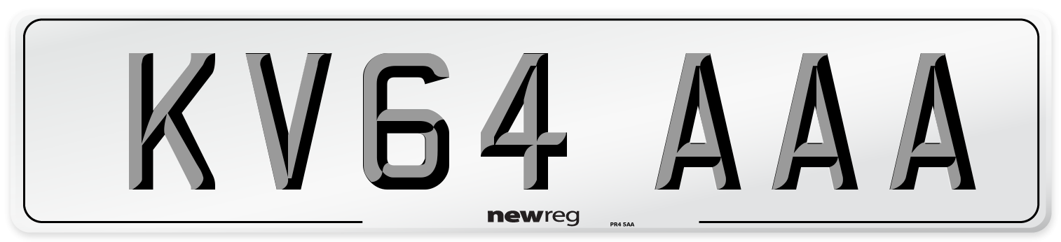 KV64 AAA Number Plate from New Reg